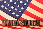 Grungy USA Flag Stock Photo