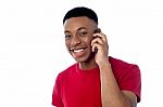 Guy Speaking To His Friend Stock Photo