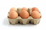Half A Dozen Eggs Stock Photo