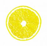 Half A Lemon On A White Background Stock Photo