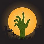 Halloween Background, Zombie Hand Stock Photo