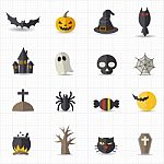 Halloween Icons Stock Photo