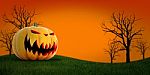 Halloween Pumpkin With Background Stock Photo