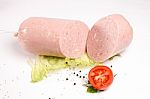 Ham With Fresh Vegetables Stock Photo