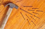 Hammer And Nails  Stock Photo
