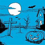 Hand Drawn Halloween -  Illustration Stock Photo