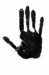 Hand Painted Black Stock Photo