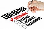 Hand Pointing Outstanding Word Stock Photo