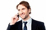 Handsome Business Male Communicating Stock Photo