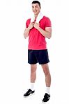 Handsome Young Male Fitness Trainer Stock Photo