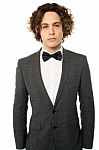 Handsome Young Man In A Wedding Tuxedo Stock Photo