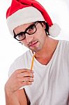 Handsome Young Santa Stock Photo