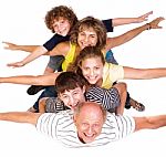 Happy Family Having Fun Stock Photo