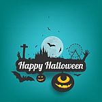 Happy Halloween Message Design Background,card,  Illustrat Stock Photo