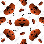 Happy Halloween Pumpkin Seamless Pattern Stock Photo