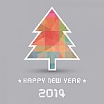 Happy New Year 2014 Card28 Stock Photo