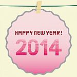 Happy New Year 2014 Card5 Stock Photo