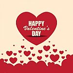 Happy Valentines Day And White Color Background Stock Photo