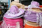 Hats Are Stacked Stock Photo