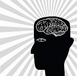 Head And Brain Thoughtfully Stock Photo
