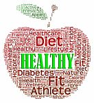 Healthy Apple Indicates Care Wellness And Wellbeing Stock Photo