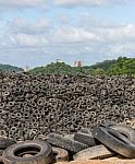 Heap Of Old Tires Stock Photo