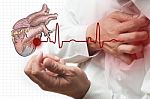 Heart Attack And Heart Beats Stock Photo