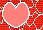 Heart Background Of Valentines Day Stock Photo
