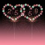 Heart Fireworks New Year 2558 Stock Photo