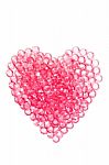 Heart In Pink Crystal Stock Photo