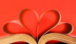 Heart Shaped Book Stock Photo