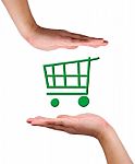 Help And Care For Green Shopping Stock Photo