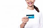 Here Is Your New Cash Card! Stock Photo