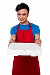 Here Is Your Order Sir! Stock Photo