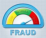 High Fraud Represents Scamming Fake And Higher Stock Photo