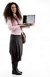 High School Student With Laptop Stock Photo