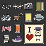 Hipster Icon Stock Photo