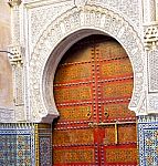 Historical In  Antique Building Door Morocco Style Africa   Wood Stock Photo