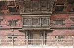 Historical Temple Wall In Katmandu Old Town, Nepal Stock Photo