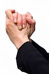 Holding Hand Gesture Stock Photo