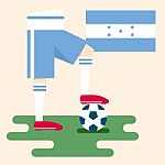 Honduras National Soccer Kits Stock Photo