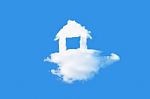 House Cloud In Blue Sky Stock Photo