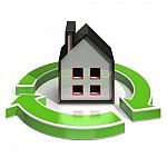 House Icon Shows Home Investing Stock Photo