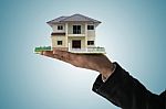 House In Hand Stock Photo