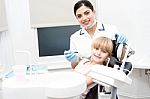 I Am Complete My Dental Check Up Stock Photo