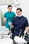 I Am Ready For The Dental Procedure Stock Photo