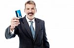 I Offer You A Credit Card! Stock Photo