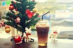 Iced Caramel Coffee Stock Photo