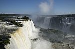 Iguazu Waterfalls On The Brazilian Stock Photo