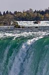 Image Of A Powerful Niagara Waterfall In Autumn Stock Photo